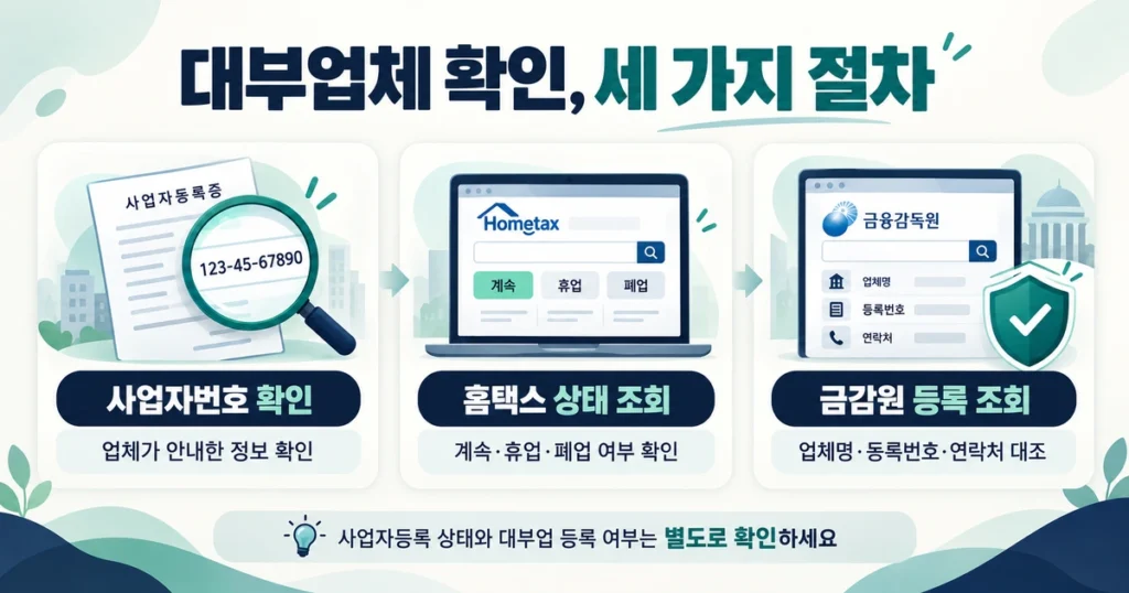 대부업체 사업자등록번호 조회