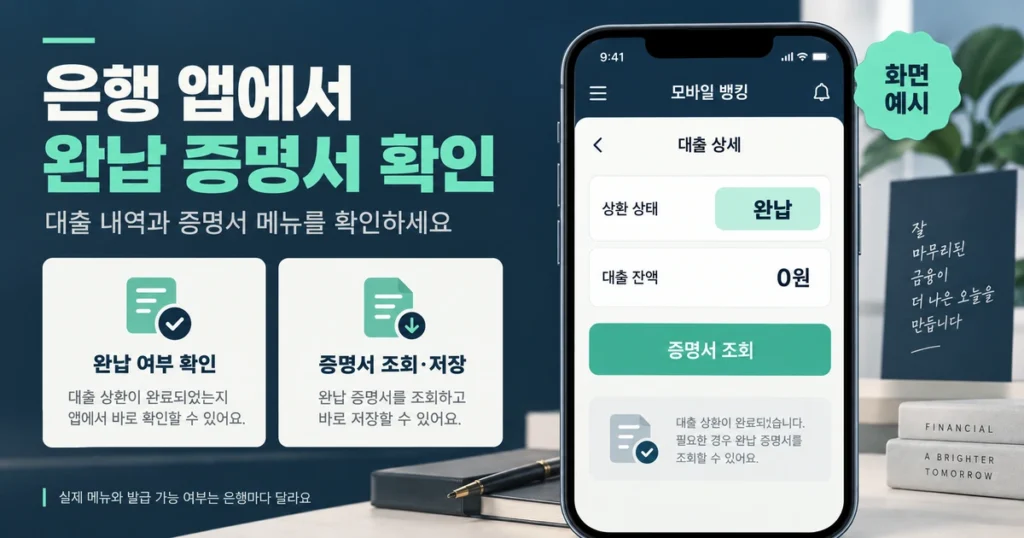채무 완납 확인