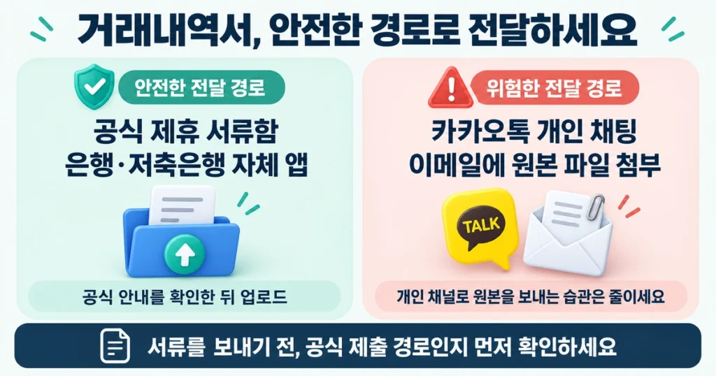 대출 서류 안전 전달