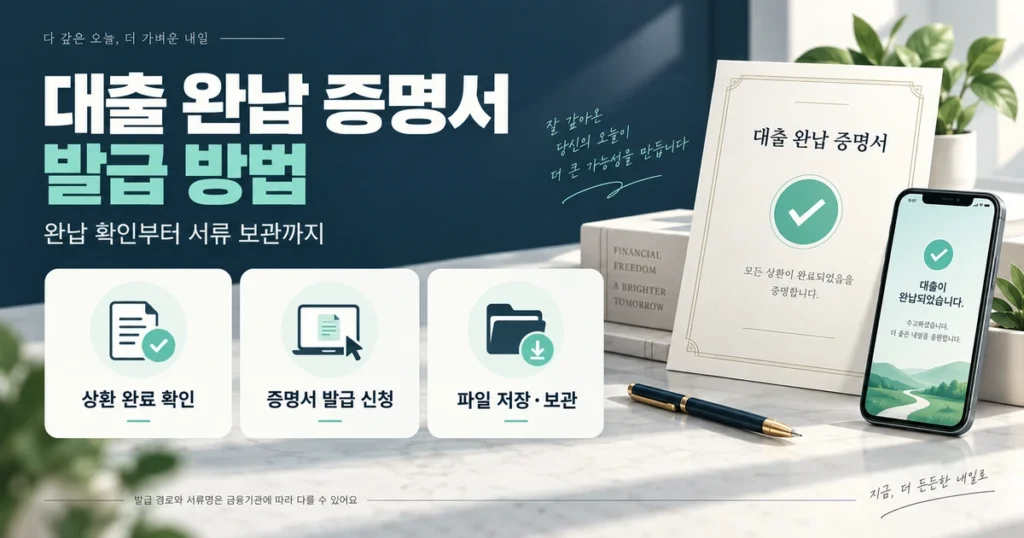 대출 완납 증명서 발급