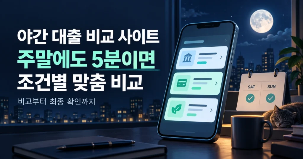 야간 대출 비교