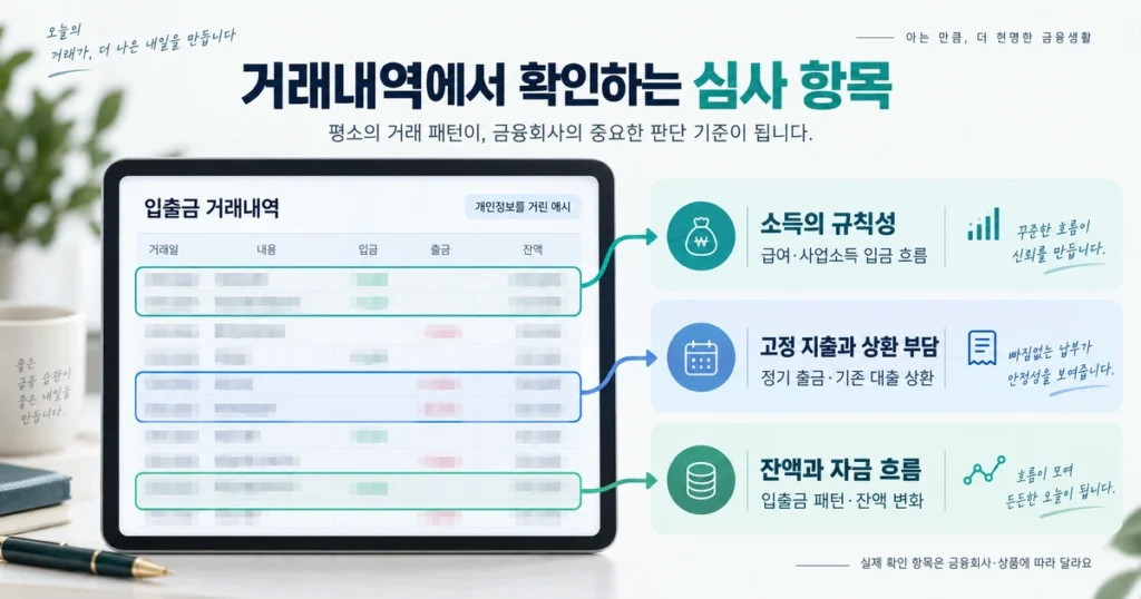 입출금 내역 심사