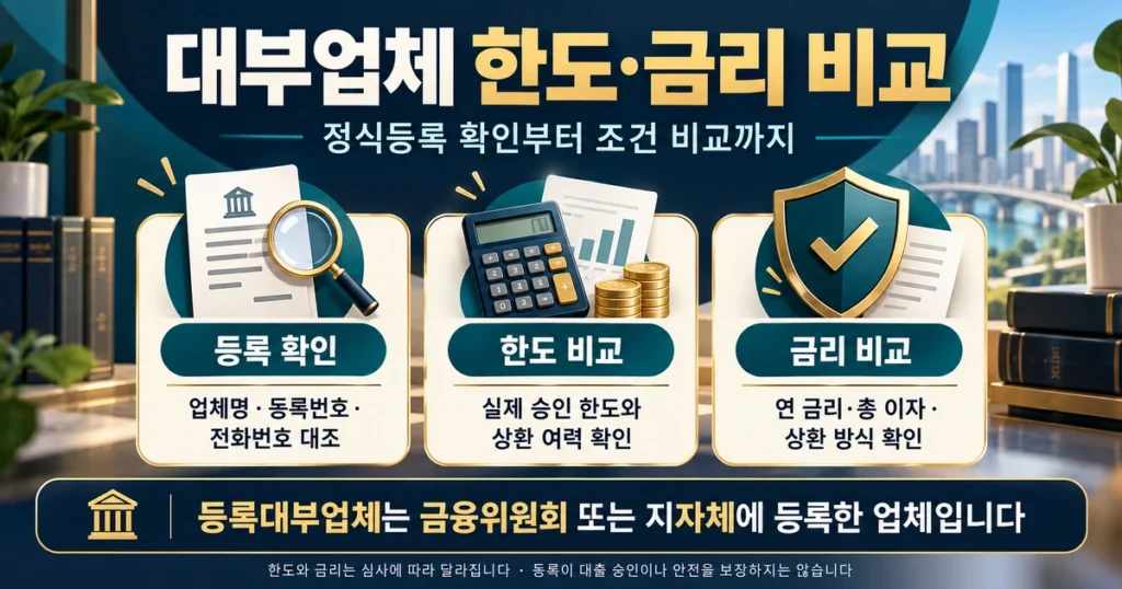 대부업체 한도 금리 비교